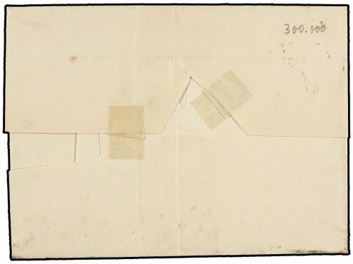 ¿ ESPAÑA. Ed. 1, 2. 1850. SEVILLA a MADRID. 6 cuartos negro