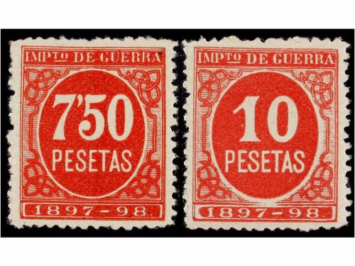 */(*) ESPAÑA: FISCALES. 1897-98. IMPUESTO DE GUERRA. Valores