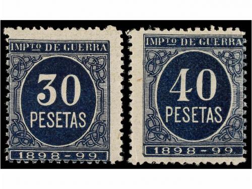 */(*) ESPAÑA: FISCALES. 1898-99. IMPUESTO DE GUERRA. Valores