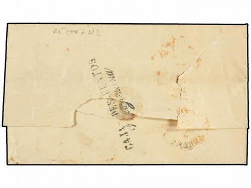 ¿ ESPAÑA. Ed. 1A. 1850. ZARAGOZA a TERUEL. 6 cuartos negro p