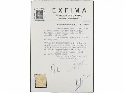 (*) ESPAÑA. Ed. 189. 50 cts. amarillo. Centraje y color exce