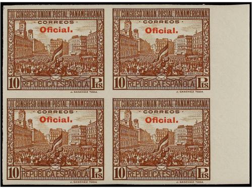 ** ESPAÑA. Ed. 620/29. SERIE COMPLETA en bloques de cuatro S