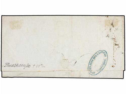 ¿ ESPAÑA. Ed. 6. 1851. SANTANDER a BILBAO. 6 cuartos negro,