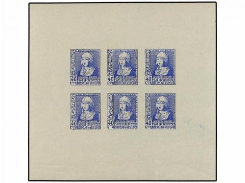 ** ESPAÑA. Ed. 858. PRUEBAS DEL BLOQUE REPORTE. 40 cts. en b