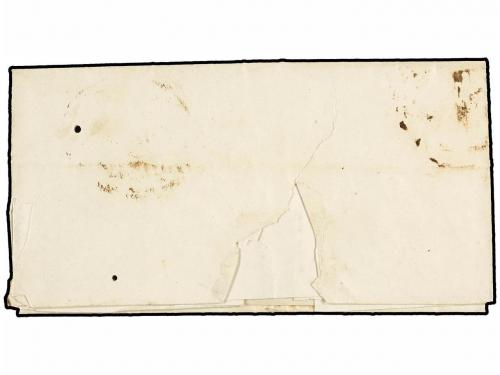 ✉ ESPAÑA. Ed. 6. 1851. POZA a TREVIANA. 6 cuartos negro, mat