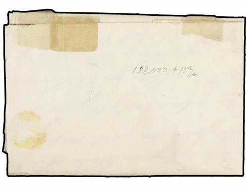 ¿ ESPAÑA. Ed. 6. 1851. PUEBLA a SANTIAGO. 6 cuartos negro, m