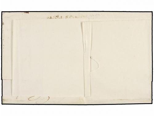 ✉ ESPAÑA. Ed. 1. 1850. GERONA a MADRID. 6 cuartos negro, mat