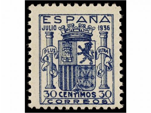 ** ESPAÑA. Ed. 801. 30 cts. azul. Excelente centraje IMPRESI