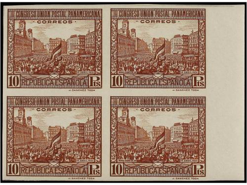 ** ESPAÑA. Ed. 604/13s. SERIE COMPLETA en bloques de cuatro