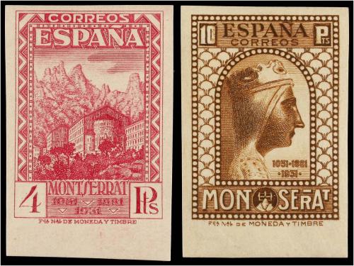 * ESPAÑA. Ed. 636/49. SERIE COMPLETA SIN DENTAR, borde infer