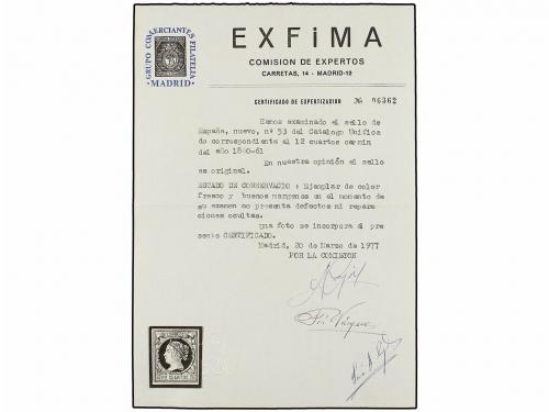 */(*) ESPAÑA. Ed. 51/53, 56. 2 cuartos, 4 cuartos, 12 cuarto