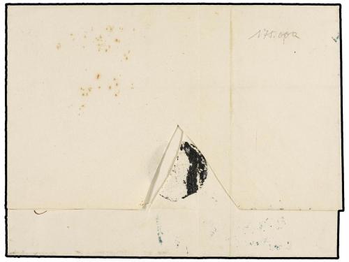 ¿ ESPAÑA. Ed. 1. 1850. ÁVILA a MADRID. 6 cuartos negro, mat.