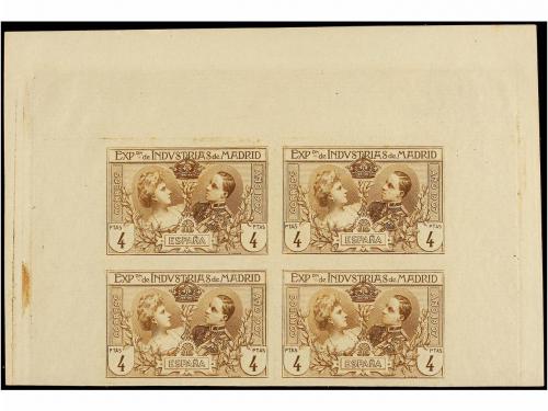 * ESPAÑA. Ed. SR 1/6s (4). SERIE COMPLETA SIN DENTAR en bloq