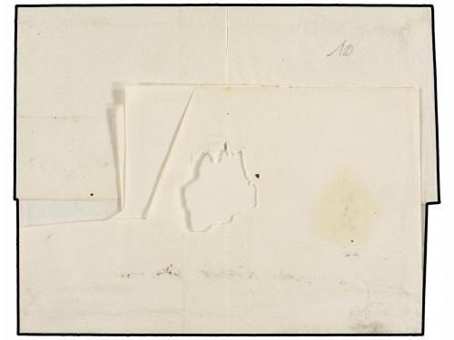 ¿ ESPAÑA. Ed. 12 (4). 1852. BARCELONA a MADRID. 6 cuartos ro