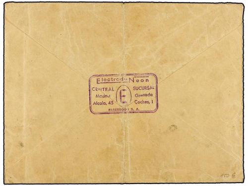 ✉ ESPAÑA. Ed. 801. 1937. GRANADA a ÁVILA. 30 cts. azul, más 