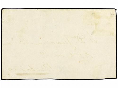 ¿ ESPAÑA. Ed. 6. 1851. FRONTAL. CASPE a BARBASTRO. 6 cuartos