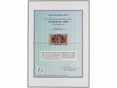 ° CUBA. Ed. 2, 2A. PUERTO PRÍNCIPE. 2 cents. s. 2 mils. cast