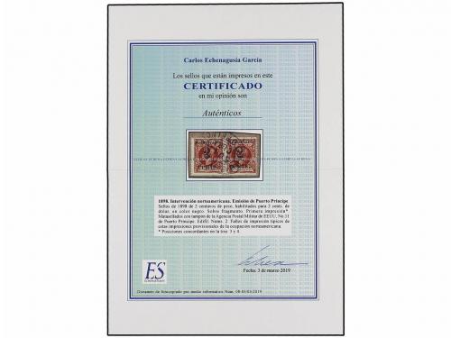 ¿ CUBA. Ed. 2 (2). PUERTO PRÍNCIPE. 2 cents. s. 2 mils. cast