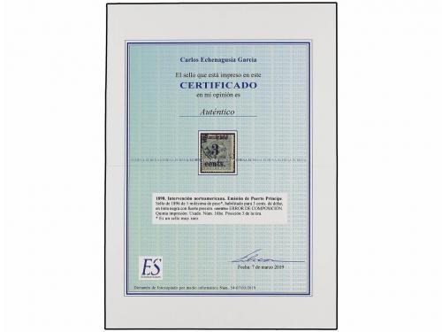 ° CUBA. Ed. 16he. PUERTO PRÍNCIPE. 3 cents. s. 1 mil. verde 