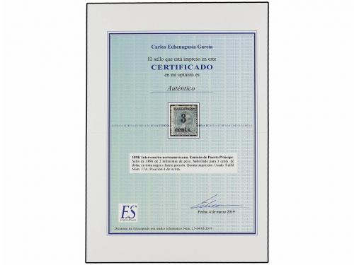 ° CUBA. Ed. 17A. PUERTO PRÍNCIPE. 3 cents. s. 2 mils. verde 