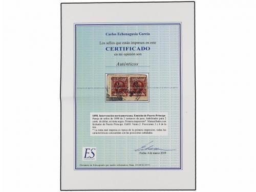 Δ CUBA. Ed. 2 (2). PUERTO PRÍNCIPE. 2 cents. s. 2 mils. cast