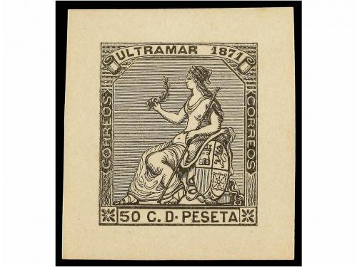 COLONIAS ESPAÑOLAS: ANTILLAS. Ed. 22, 23. 25 cts. gris y 50