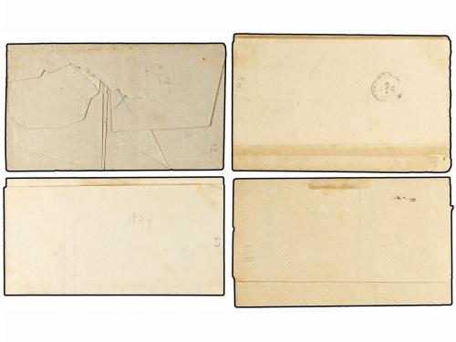 ¿ CUBA. 1868-1879. Cuatro cartas circuladas con sellos bisec