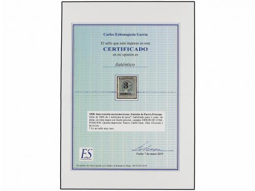 * CUBA. Ed. 16he. PUERTO PRÍNCIPE. 3 cents. s. 3 mils. verde