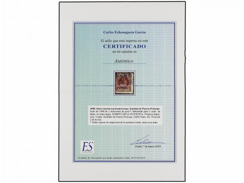 ° CUBA. Ed. 2hi. PUERTO PRÍNCIPE. 2 cents. s. 2 mils. castañ