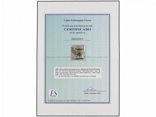 Δ CUBA. Ed. 22Bhi. PUERTO PRÍNCIPE. 5 cents. s. 8 mils. verd