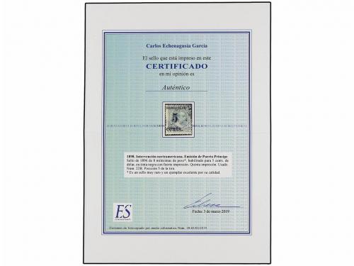 ° CUBA. Ed. 22B. PUERTO PRÍNCIPE. 5 cents. s. 8 mils. verde