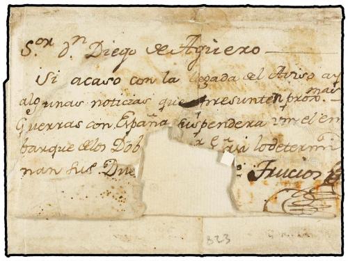 ✉ CHILE. 1778 (5 Diciembre). SANTIAGO a BUENOS AIRES. Envuel