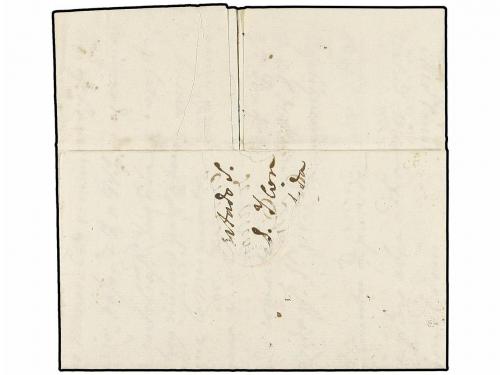 ✉ BOLIVIA. 1828 (14 Octubre). ORURO a AREQUIPA (Perú). Marca