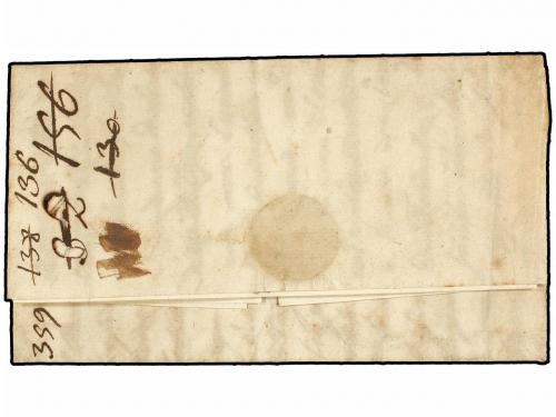 ✉ BOLIVIA. 1835 (10 Septiembre). TARIJA a CUZCO. Carta compl