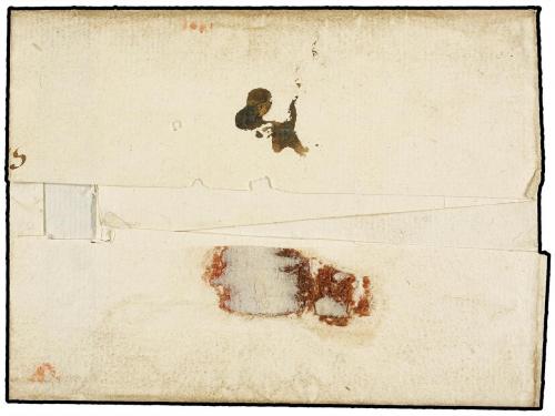 ✉ BOLIVIA. (1790 CA.). PLATA a ORURO. Envuelta con la marca 