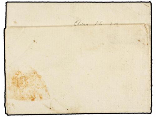 ✉ BOLIVIA. 1817 (16 Octubre). COCHABAMBA a PLATA. Carta comp