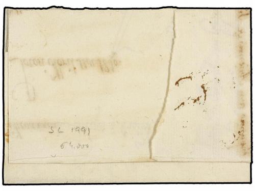 ✉ BOLIVIA. 1810 (11 Abril). Envuelta fechada en el interior 