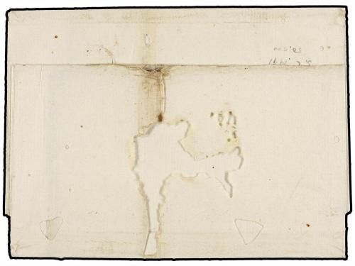 ✉ BOLIVIA. (1780 CA.). LA PAZ a LIMA. Envuelta, marcas PAZ y