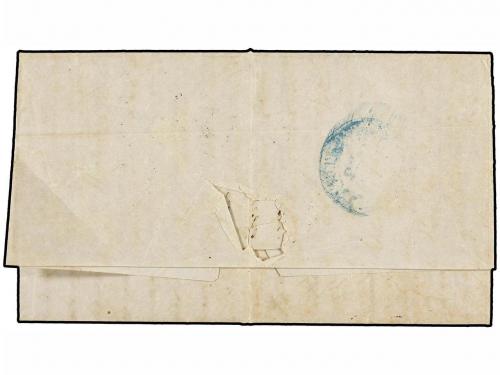 ✉ MEXICO. 1853 (4 Abril). VERACRUZ a LA HABANA. Marca lineal