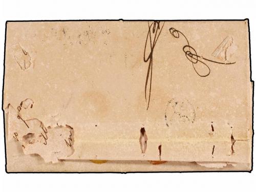 ✉ MEXICO. 1836 (3 Julio). VERACRUZ a HABANA. Marca de entrad