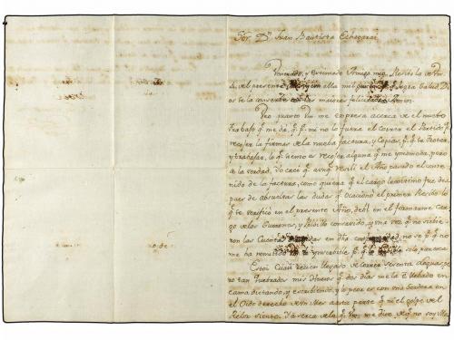 ✉ CHILE. 1799 (28 Abril). TARAPACA a AREQUIPA. Carta complet