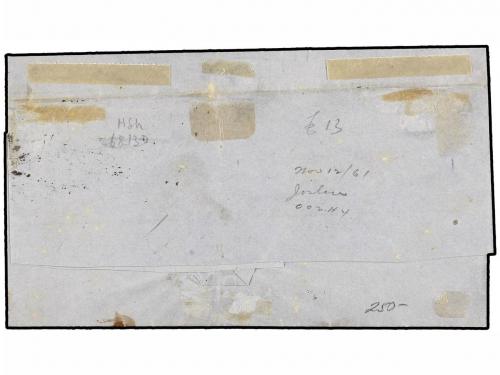 ✉ MEXICO. Sc. 9a. 1861. NAZAS a DURANGO. 4 reales negro s. a