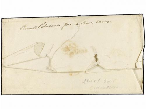 ✉ URUGUAY. (1820 CA.). MONTEVIDEO a PAYSANDU. Envuelta de ca