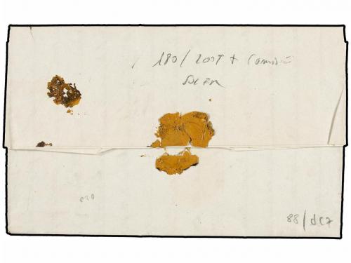 ✉ GUATEMALA. 1834. IZAVAL a GUATEMALA. Carta completa con te