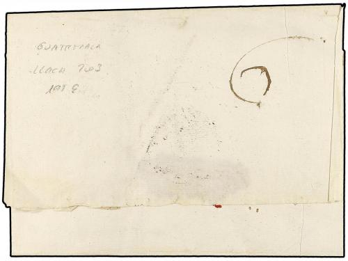 ✉ GUATEMALA. (1840 CA.). GUATEMALA a ANTIGUA. Marca FRANQUEA
