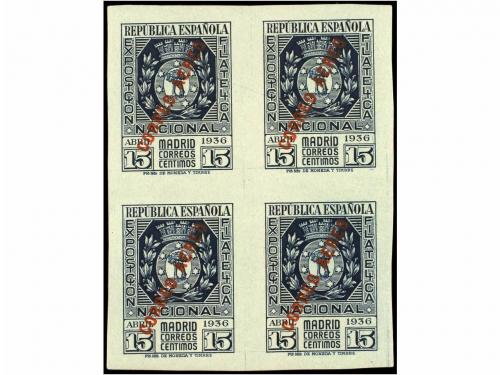 ** ESPAÑA. Ed. 729/30. SERIE COMPLETA en bloques de cuatro. 