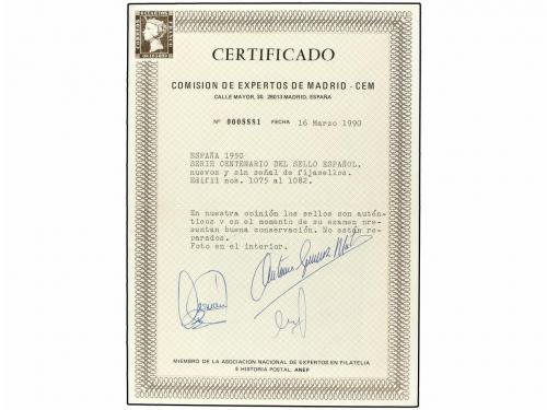 ** ESPAÑA. Ed. 1075/82. CENTENARIO. Serie completa. LUJO. Ce