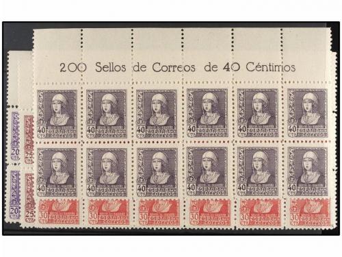 ** ESPAÑA. Ed. 855/60. SERIE COMPLETA en bloques de doce, bo
