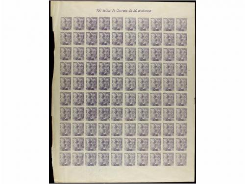 ** ESPAÑA. Ed. 922s, 923s, 925s, 927s. 20 cts. violeta, 25 c