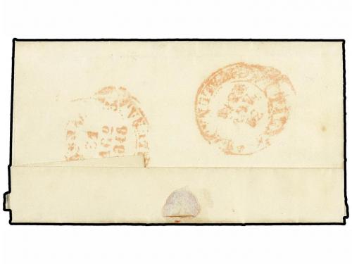 ✉ ESPAÑA: PREFILATELIA. 1848. LOARRE a ZARAGOZA. Marca AYERB